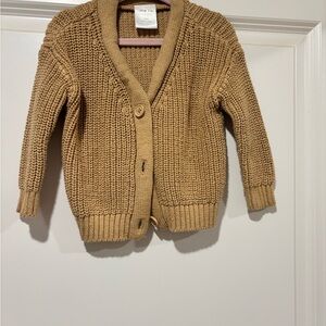 Kids Tan Knit Cardigan